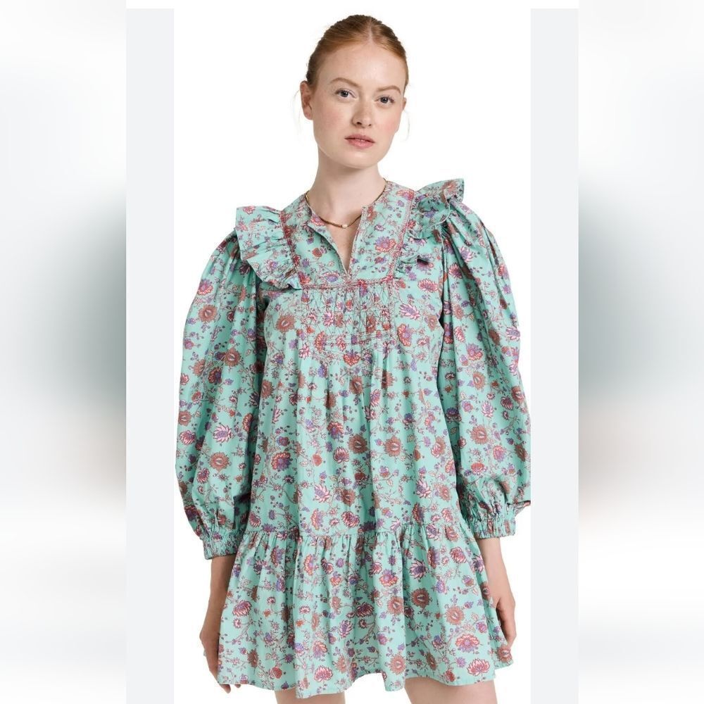Sea New York Brita Long Sleeve Floral Tunic Dress Size XS